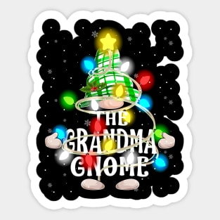 Grandma Gnome Christmas Matching Family Shirt Sticker